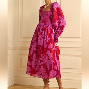 Farm Rio Floral Print Cotton Voile Dress